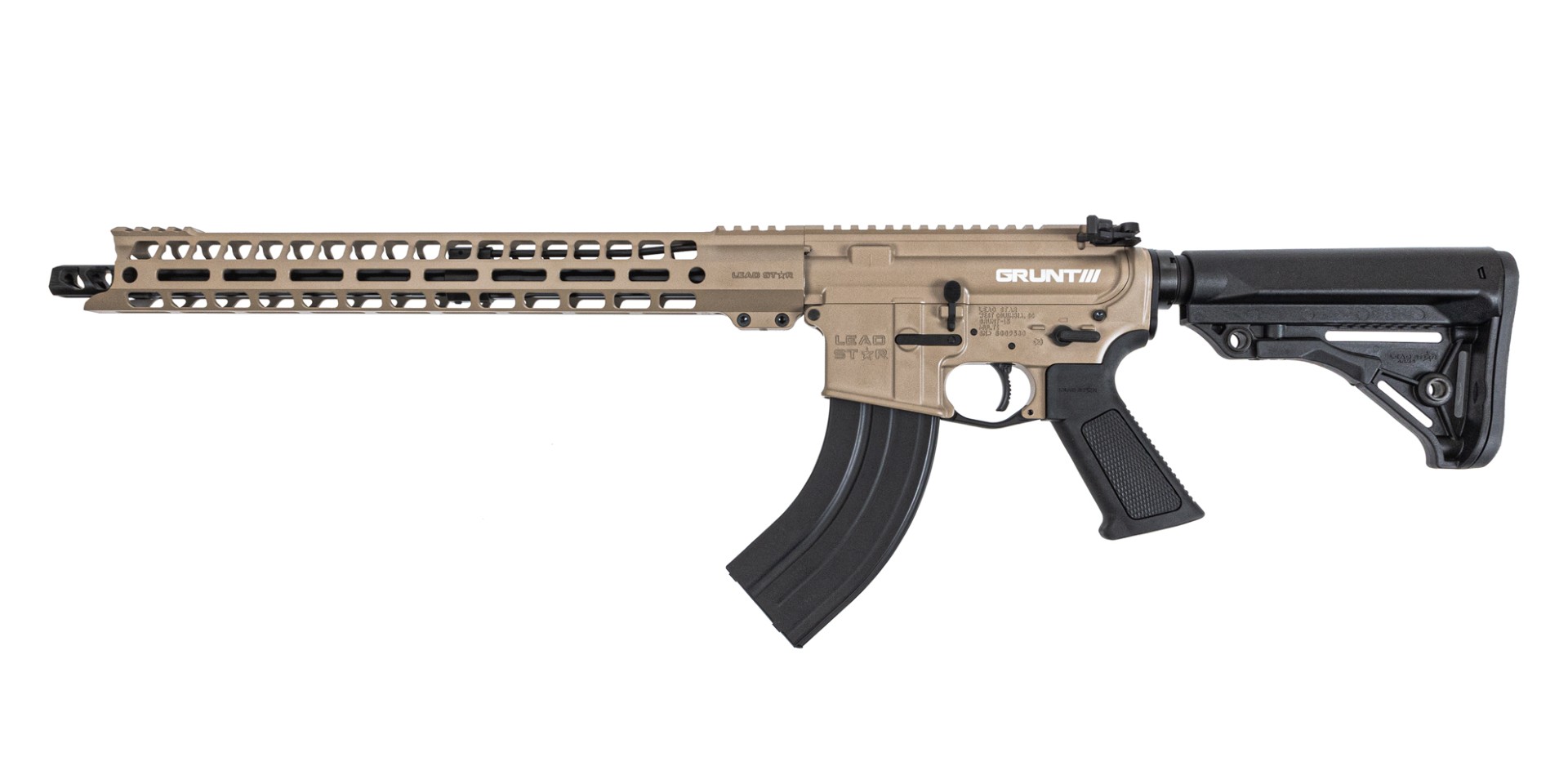 Lead Star Arms Grunt Rifle - 16" 7.62 X 39 w/ 15" Handguard (FDE) - Lead Star Arms
