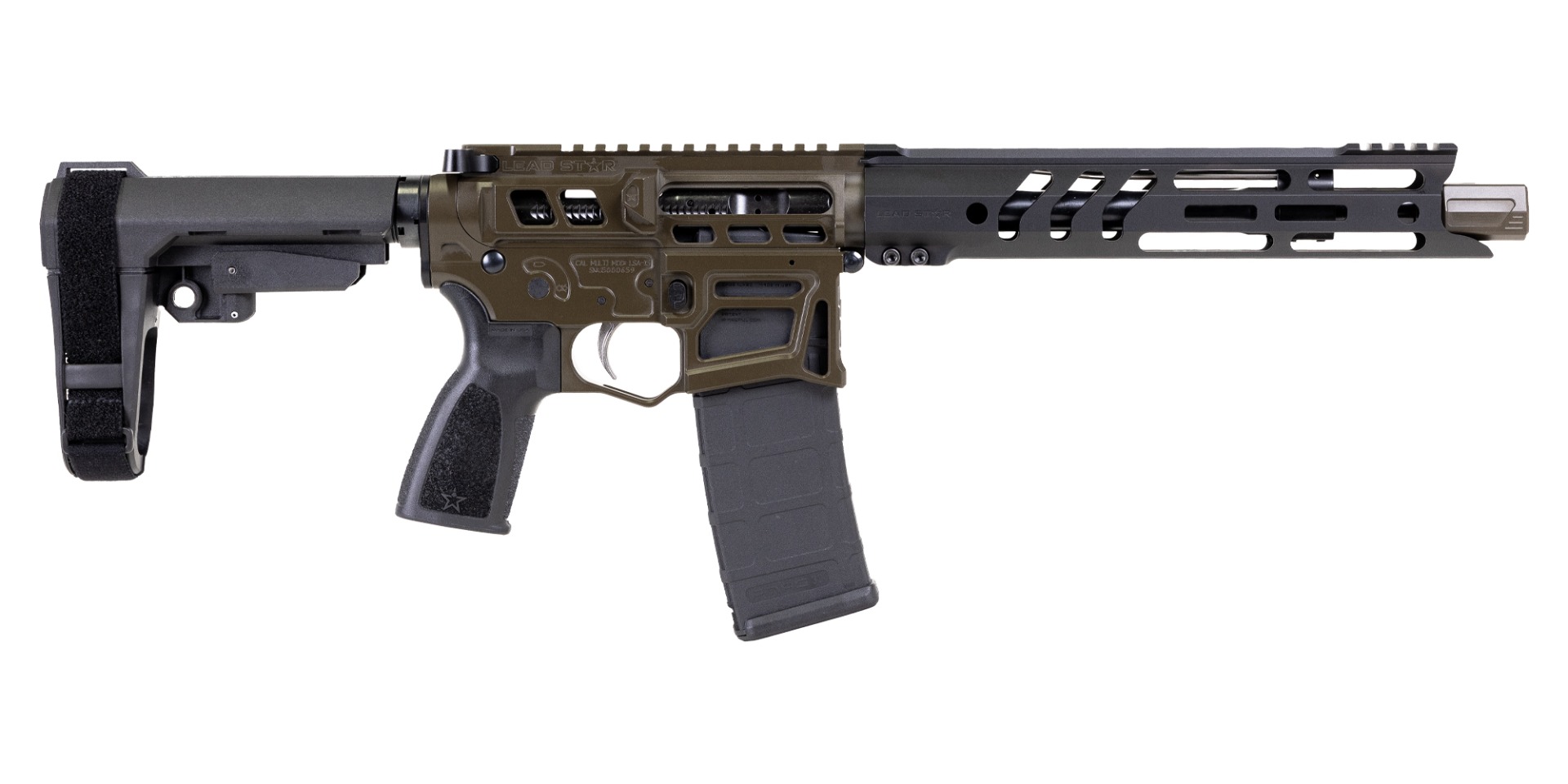 Barrage - 10.5" Skeletonized 5.56 Nato w/ 11" Handguard (ODG) - Lead Star Arms