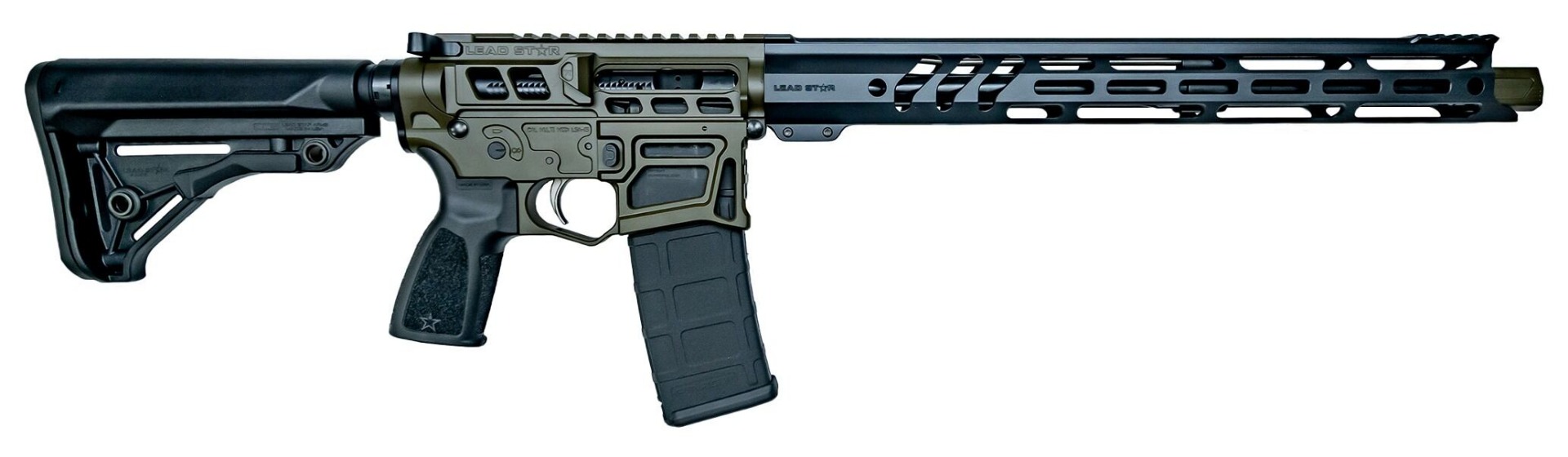 Barrage Rifle 16" Skeletonized 5.56 Nato w/ 17" Handguard (ODG) - Lead Star Arms
