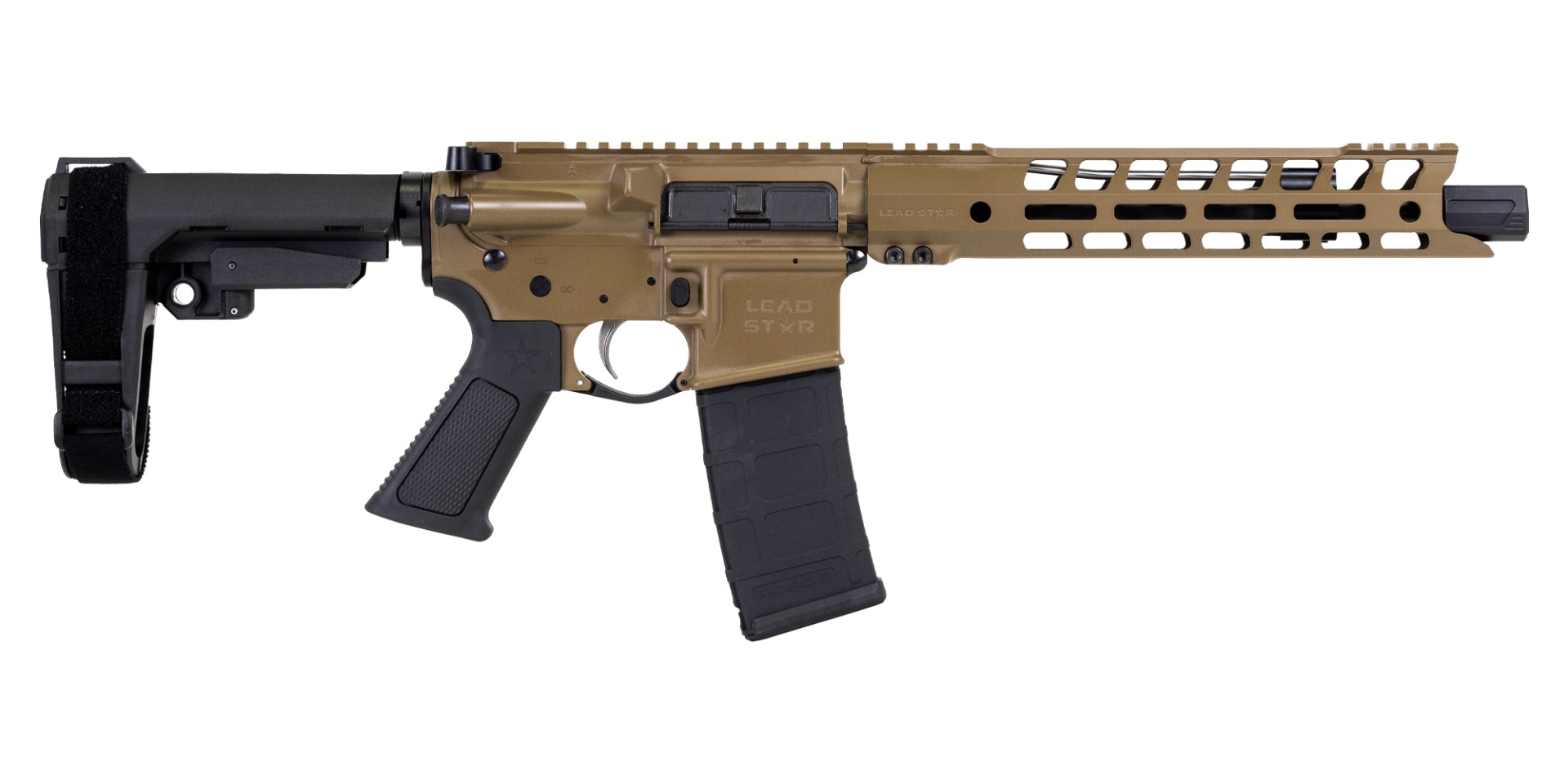 Lead Star Arms Grunt Pistol - 10.5" 5.56 NATO w/ 11" Handguard (Coyote) - Lead Star Arms