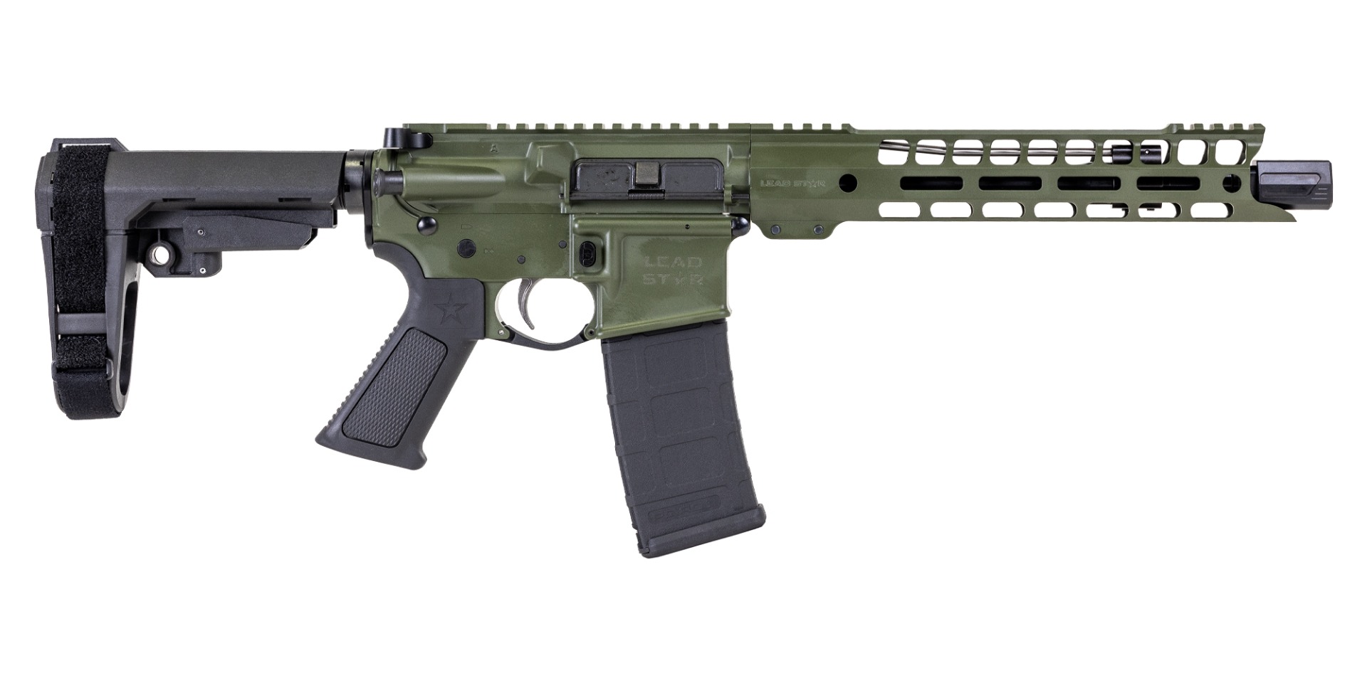 Lead Star Arms Grunt Pistol - 10.5" 5.56 NATO w/ 11" Handguard (Sniper Green)