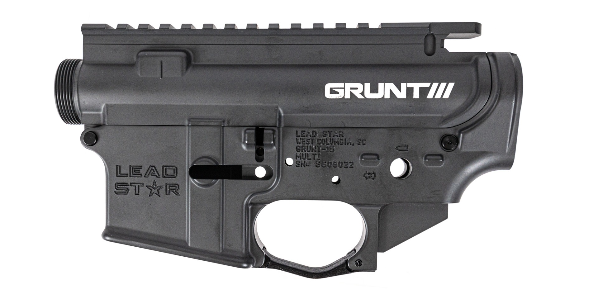 Lead Star Grunt-15 AR-15 Receiver Set, Concrete Gray - Lead Star Arms