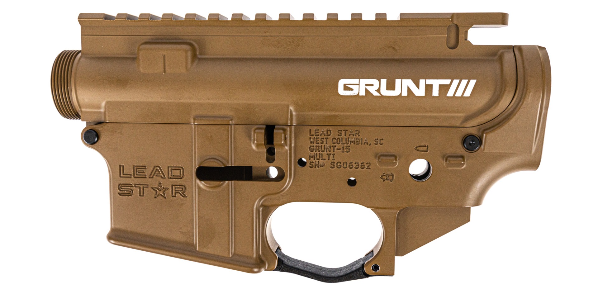 Lead Star Grunt-15 AR-15 Receiver Set, Coyote - Lead Star Arms