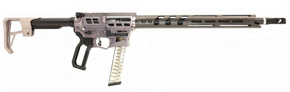 Lead Star Arms Prime 16" Carbon Fiber Wrapped PCC 9mm AR-9 Rifle, Gunmetal w/ Black Accents - Lead Star Arms
