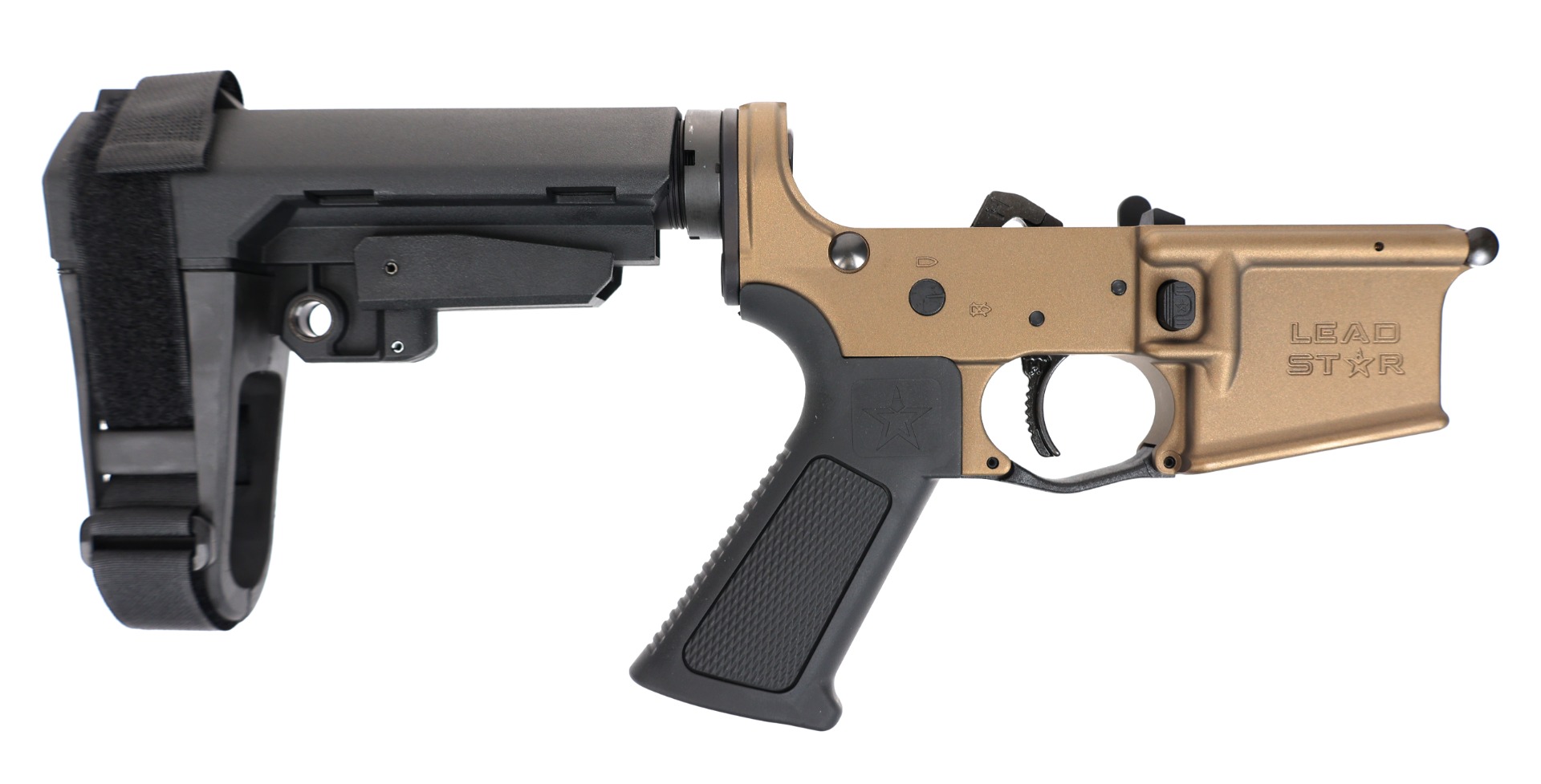 Lead Star Arms Grunt-15 Complete Pistol Lower (Burnt Bronze) - Lead Star Arms