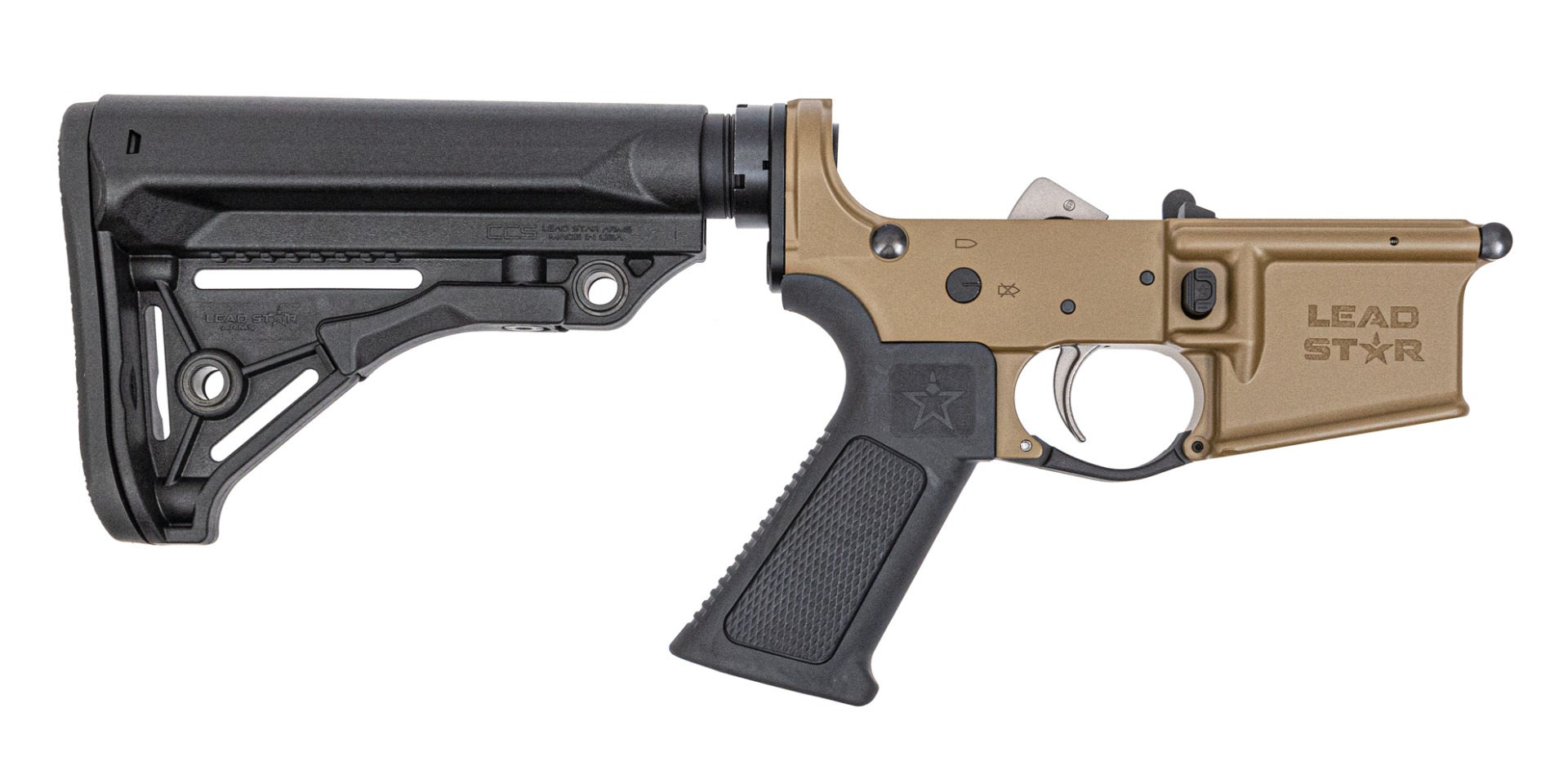 Lead Star Arms Grunt-15 Complete Rifle Lower (Coyote) - Lead Star Arms