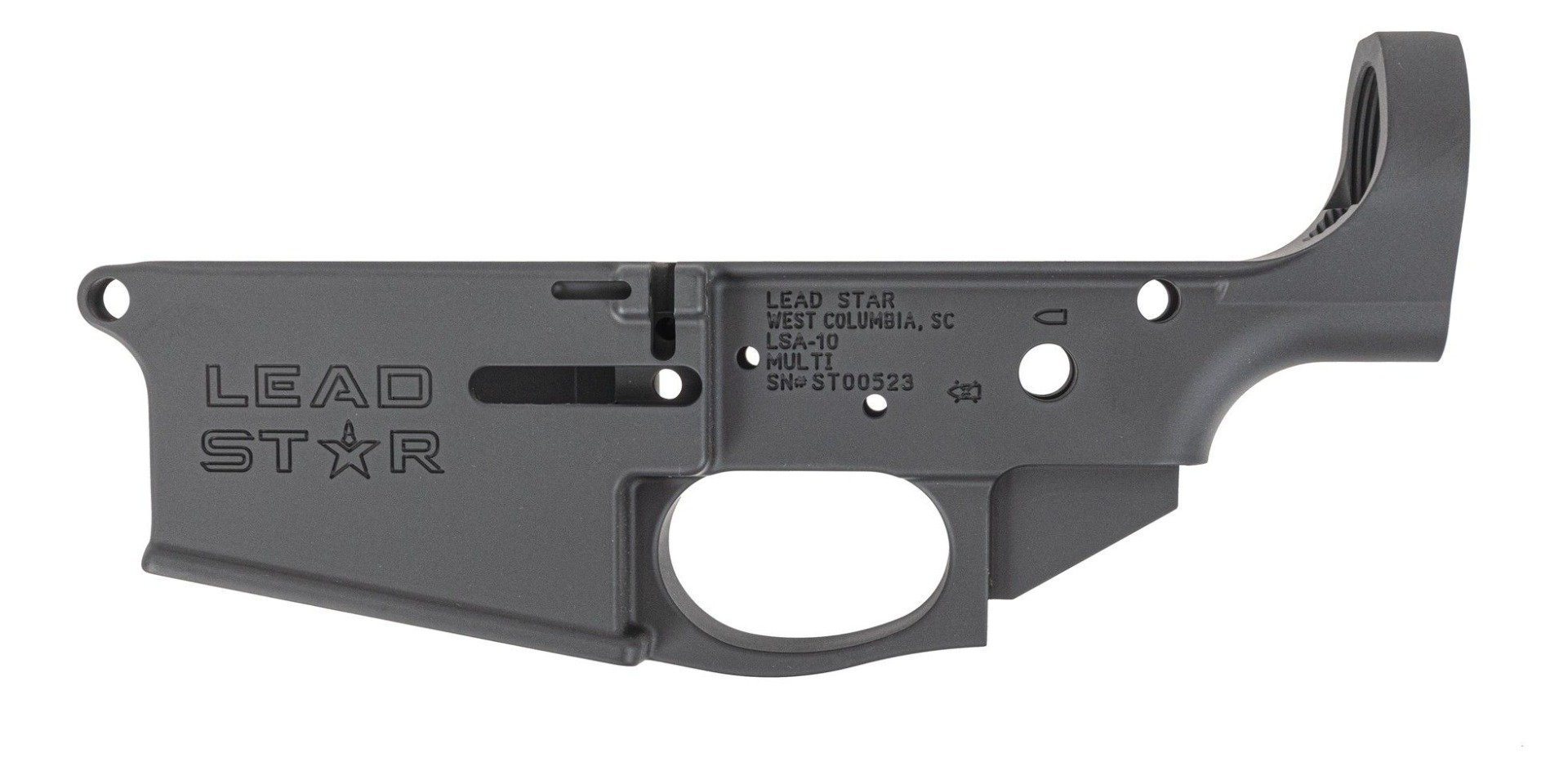 Lead Star Arms DMR AR-10 Stripped Lower Receiver, Concrete Gray - Lead Star Arms