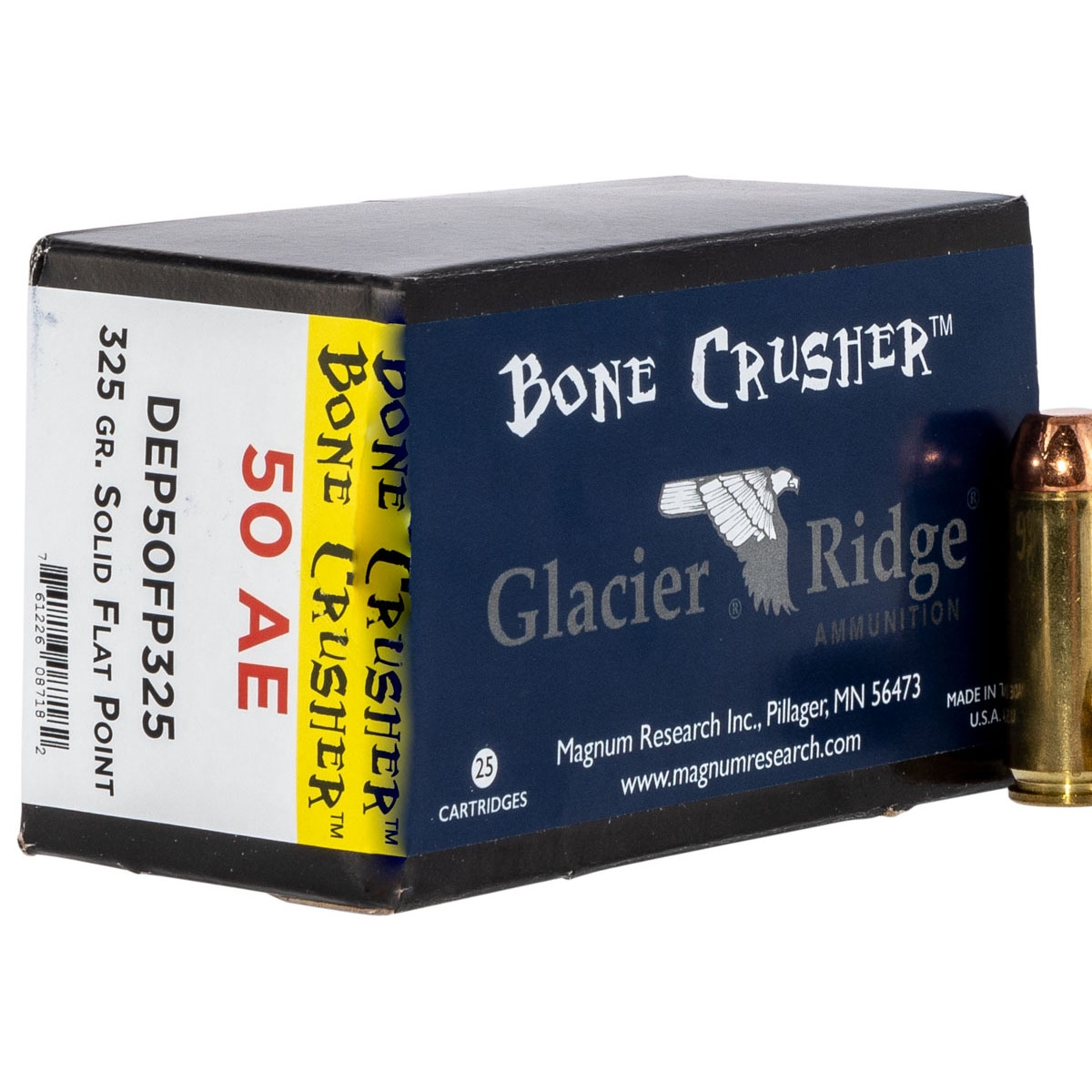 Magnum Research Bone Crusher 325 gr Flat Point .50 AE Ammo, 20/box - DEP50FP325 - Magnum Research
