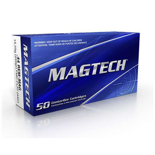 Magtech 240 gr FMJ .44 Magnum Ammunition, 50 Rounds - 44C - Magtech