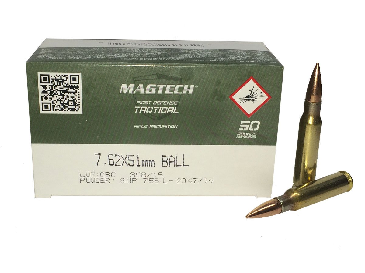Magtech 7.62x51mm 147gr FMJ M80 Ammunition 50rds - 762A - Magtech