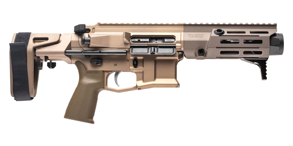 Maxim Defense PDX 5.56 NATO Round Semi Auto AR Pistol, Arid Brown - MXM47802 - Maxim Defense