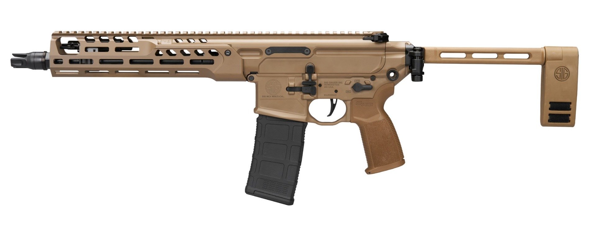 Sig Sauer MCX Spear 5.56 NATO AR-15 Pistol 11.5" 30rd, Coyote - PMCX-556N-11B-IR - Sig Sauer