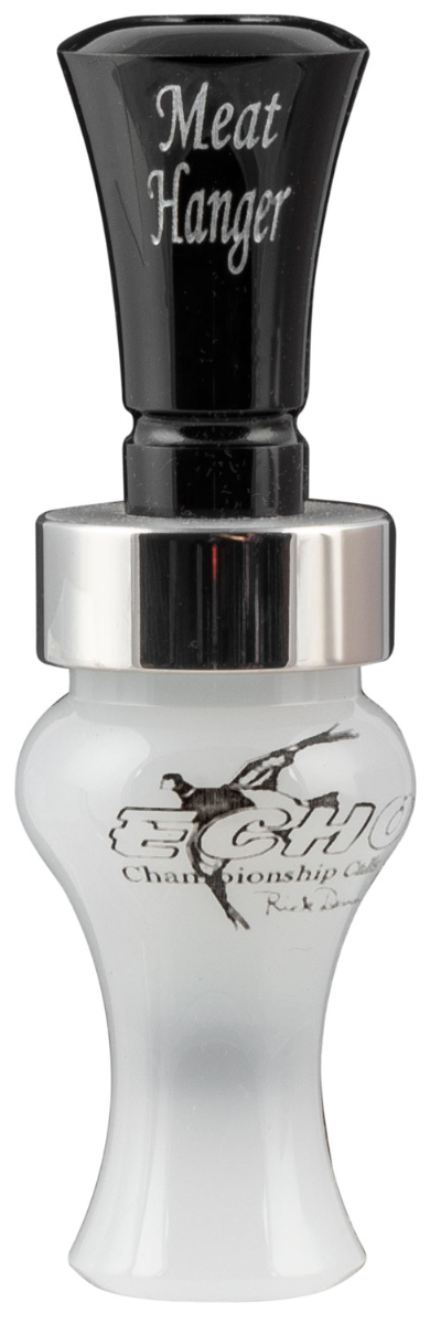 Echo Calls Meat Hanger Double Reed Duck Call, Pearl/Black - 79010