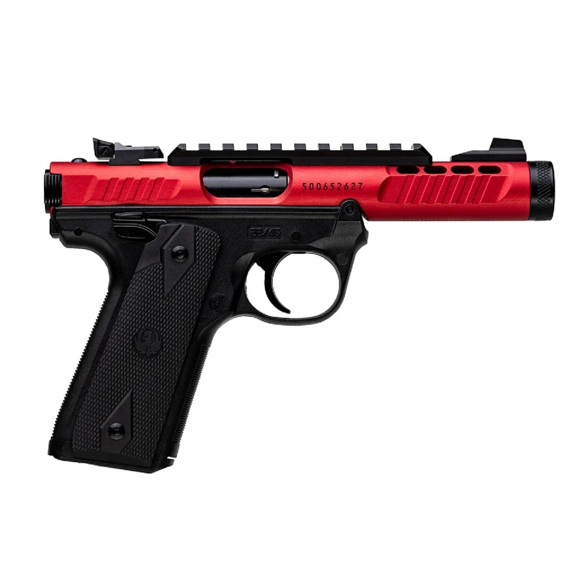 Ruger MKIV 22/45 4.4" 22LR (2)10rd Pistol, Red - 43962 - Ruger