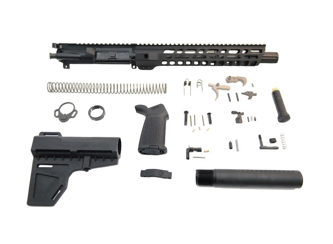 PSA 10.5" 5.56 NATO 1/7 Phosphate 12"Slant M-Lok MOE EPT Shockwave Pistol Kit - 5165447584 - Palmetto State Armory