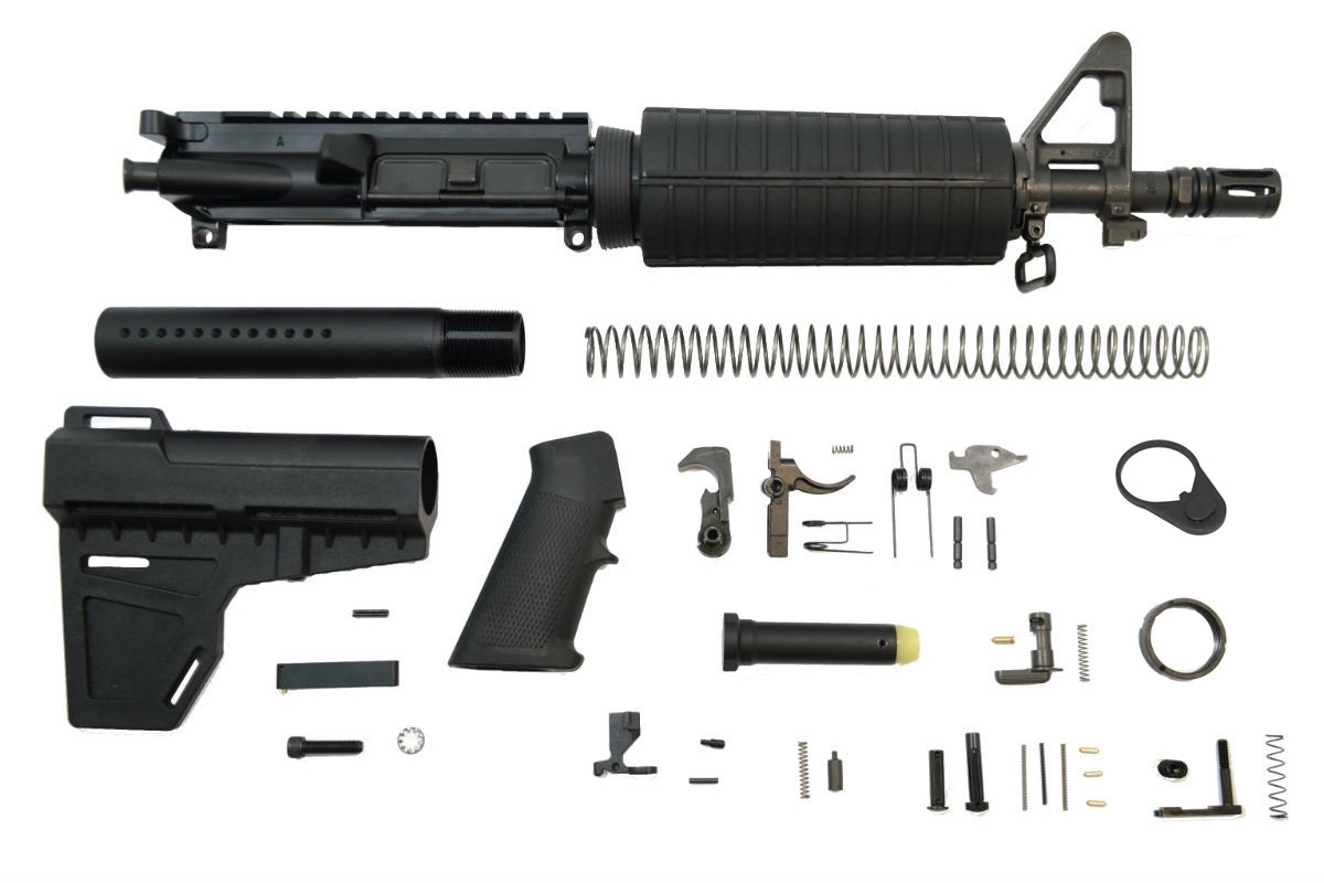 PSA 10.5" 5.56 NATO 1/7" Phosphate Classic Shockwave Pistol Kit, Black - 5165448973 - Palmetto State Armory