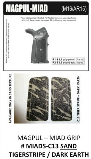 Decal Grips MagPul MIAD Grip only Sand-Camo MIADS-C13 - Decal Grip