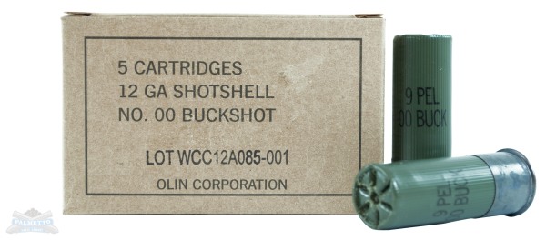 Winchester 12ga 2.75" 00 Buckshot Military Grade Ammunition 5rds - Q1544 - Winchester