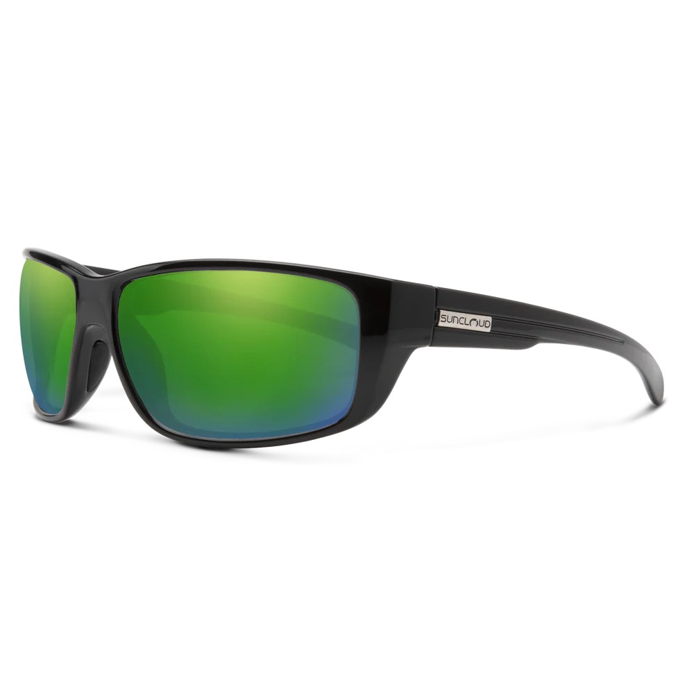Suncloud Polarized Optics Milestone - Black - Polarized Green Mirror