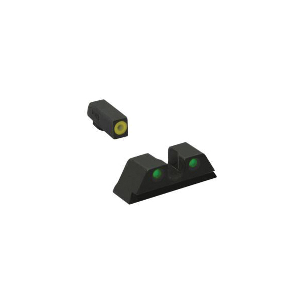 Meprolight Hyper-Bright Night Sight Set Front/Rear, Green/Yellow/Green