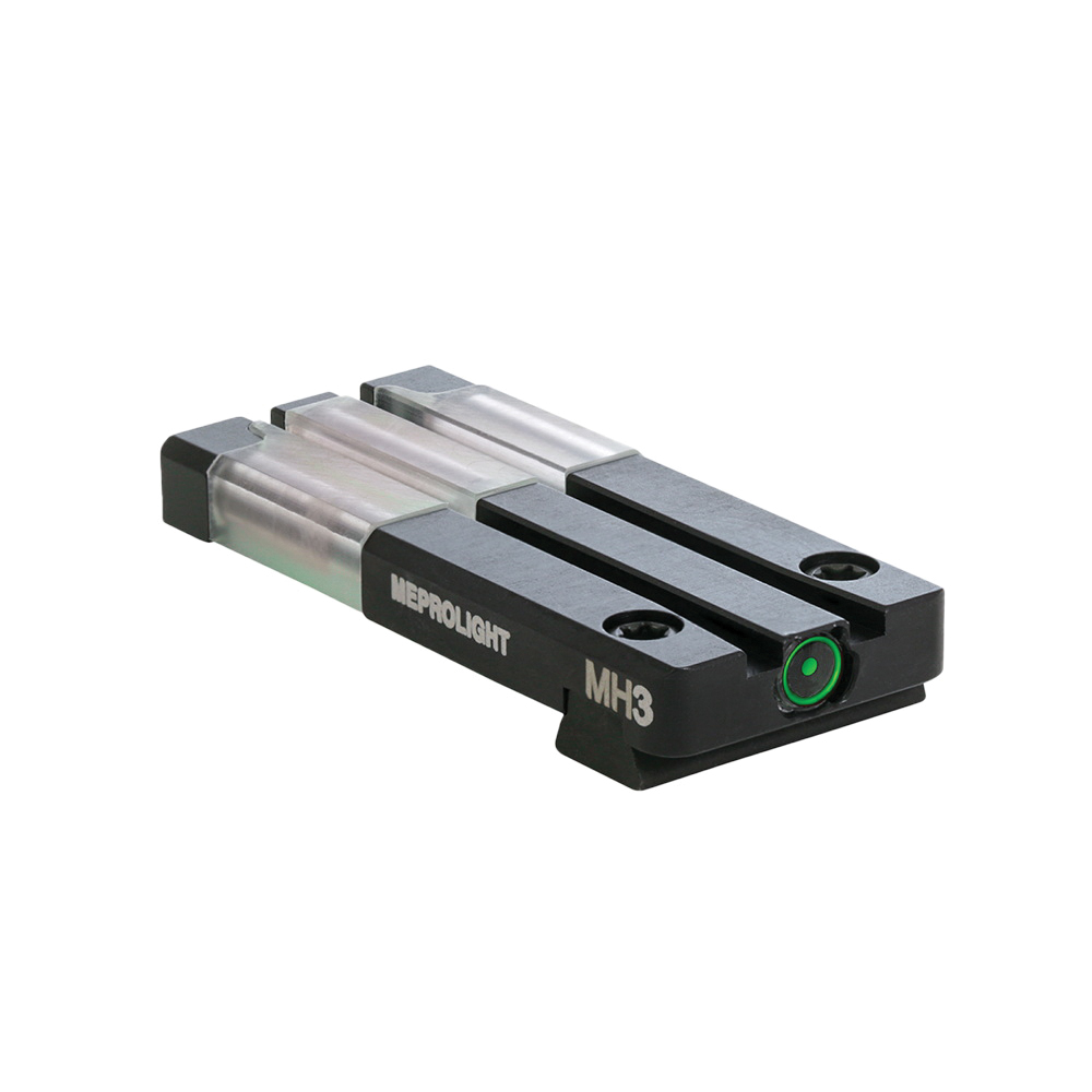 Meprolight FT Bullseye Fiber-Tritium Sight Rear, Green - Meprolight