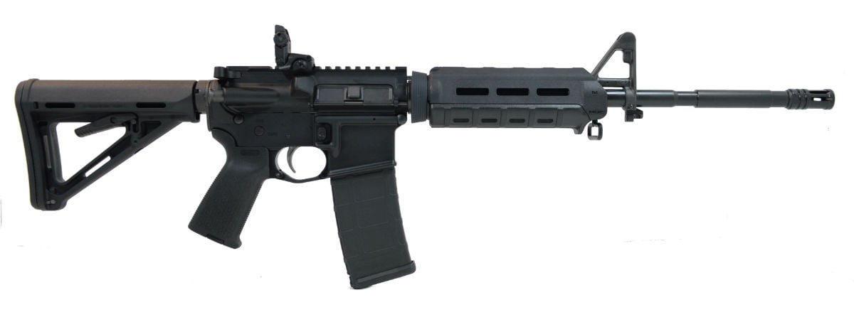 PSA 16" M4 5.56 NATO 1:7 Nitride MOE EPT Freedom Rifle With Rear MBUS, Black - AR Serial Number Set - 5165448664 - Palmetto State Armory