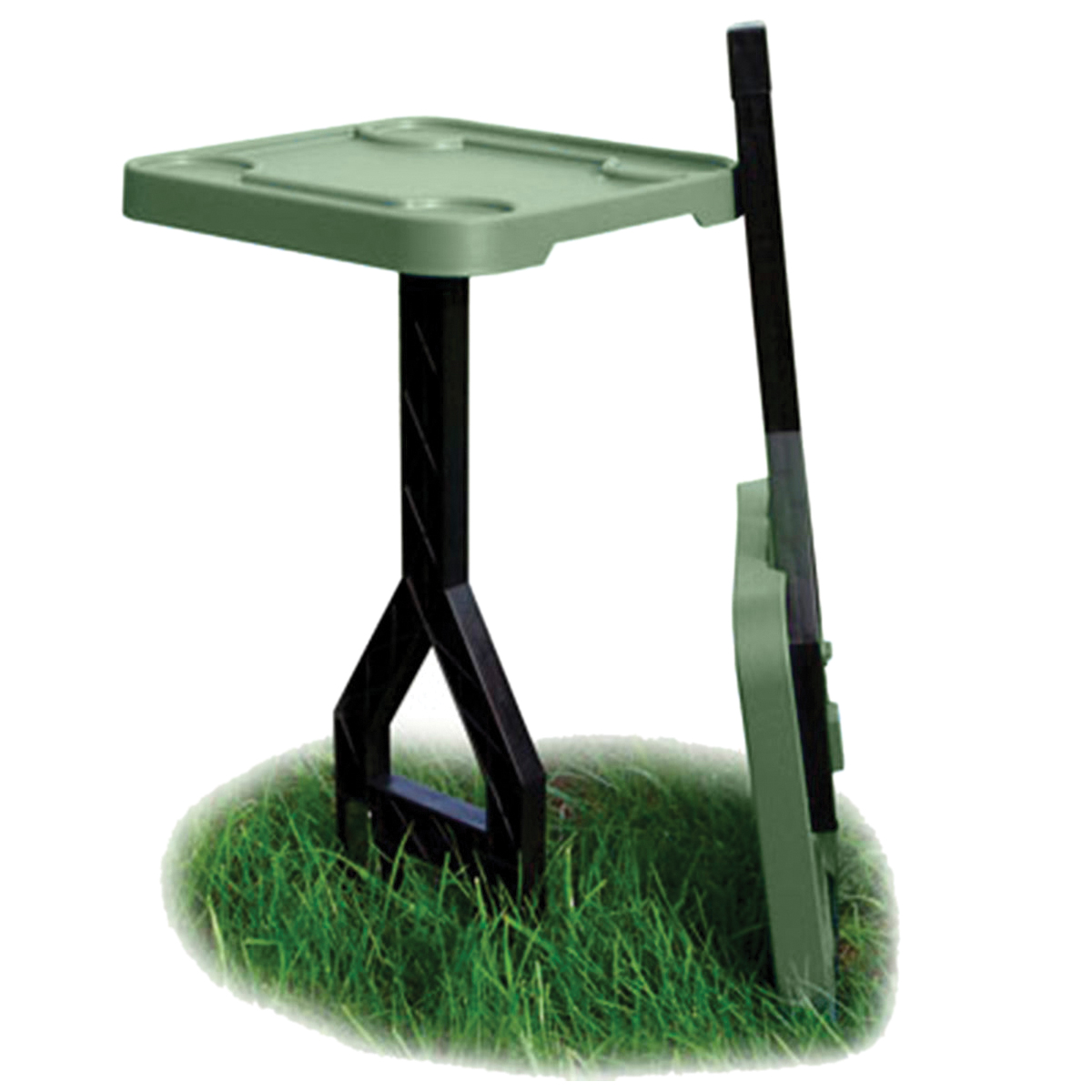 MTM Case Gard Jammit 13.50" x 13.50" x 24" Personal Outdoor Table, Forest Green - Mtm Case Gard