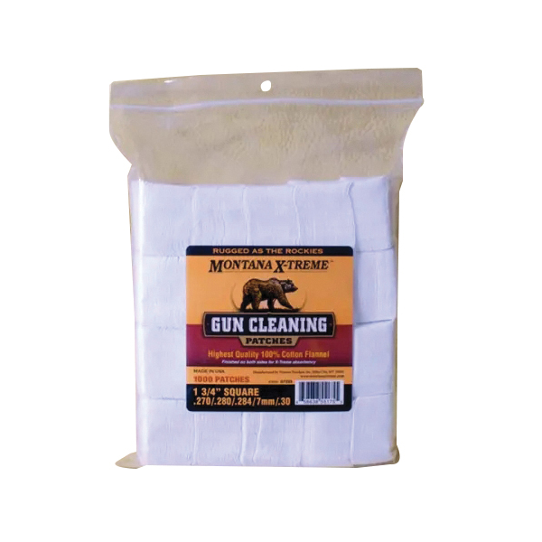 Montana X-Treme 7mm/.308 Cal 1.75" x 1.75" Square Patch, 1000/Bag - Montana X-Treme