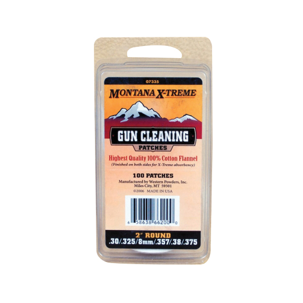 Montana X-Treme .45 Cal/.58 Cal 2.50" Round Patch, 100/Bag - Montana X-Treme
