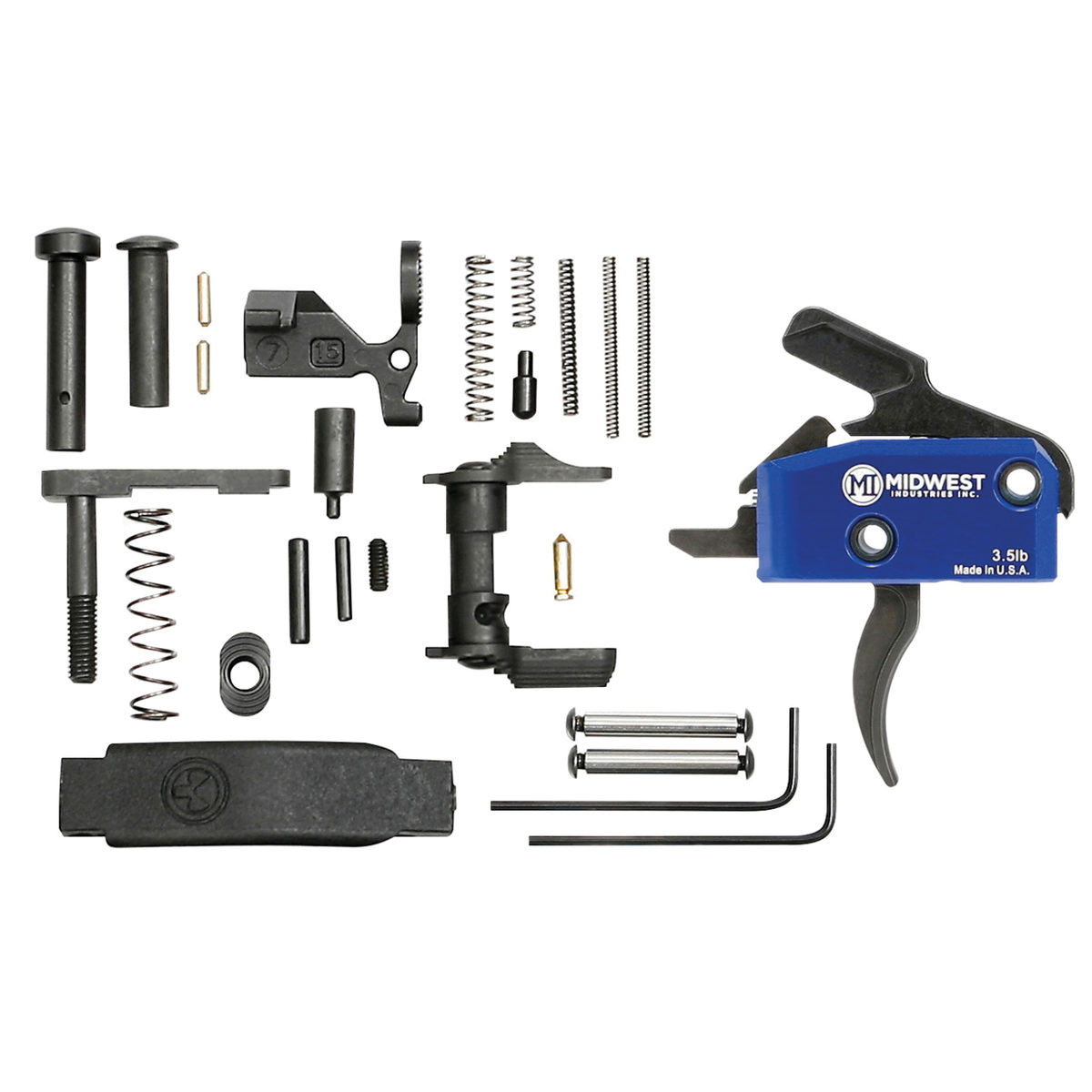 Midwest Industries Drop-In Trigger w/Lower Parts Kit, Black - Midwest Industries