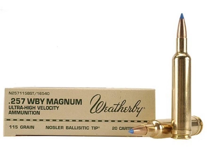 Weatherby Select Plus 257 Weatherby Mag 115 grain Ballistic Tip Rifle Ammo, 20/Box - N257115BST - Weatherby