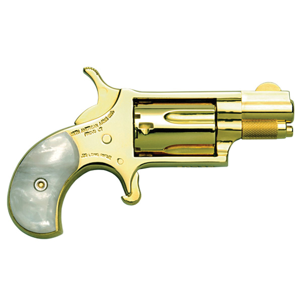 North American Arms Golden Eagle .22LR Revolver 1.13" 5rds, Gold - North American Arms