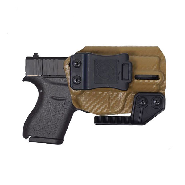 Nerd IWB Glock 43/43X Holster, Carbon Fiber Brown - NRD-GLK43-CFBRO - Nerd Holsters