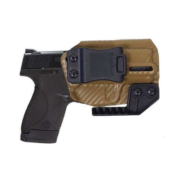 Nerd IWB Smith and Wesson Shield Holster, Carbon Fiber Brown - NRD-SWSHLD-CFBRO - Nerd Holsters