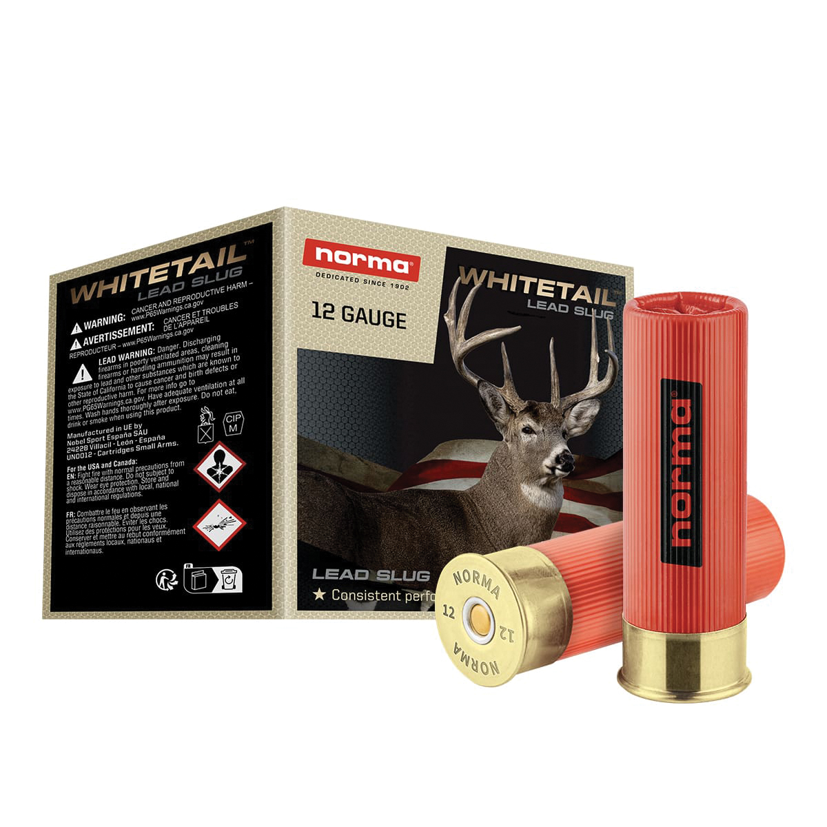 Norma Whitetail 12 Gauge Slug, 25rds - Norma