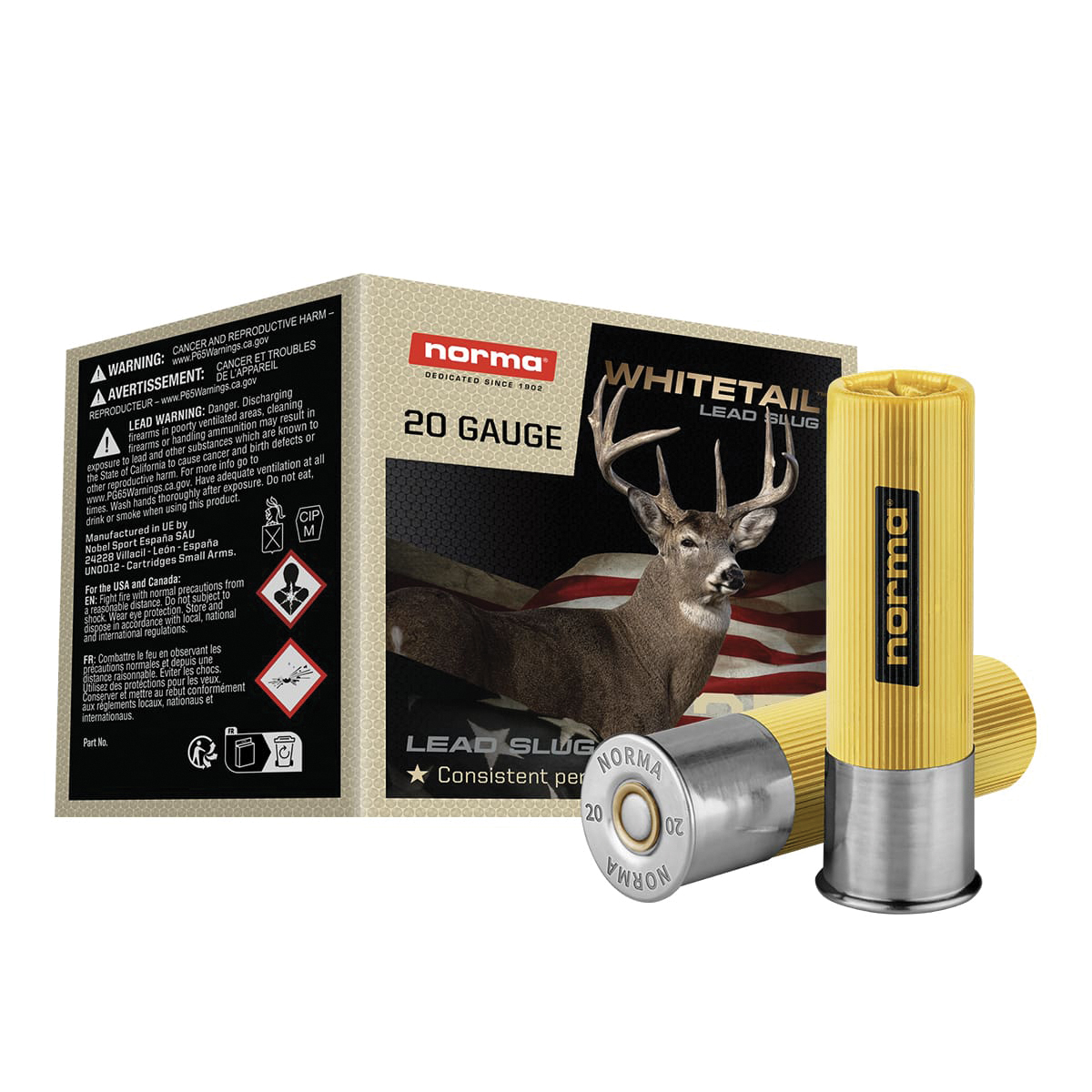 Norma Whitetail 20 Gauge Slug, 25rds - Norma
