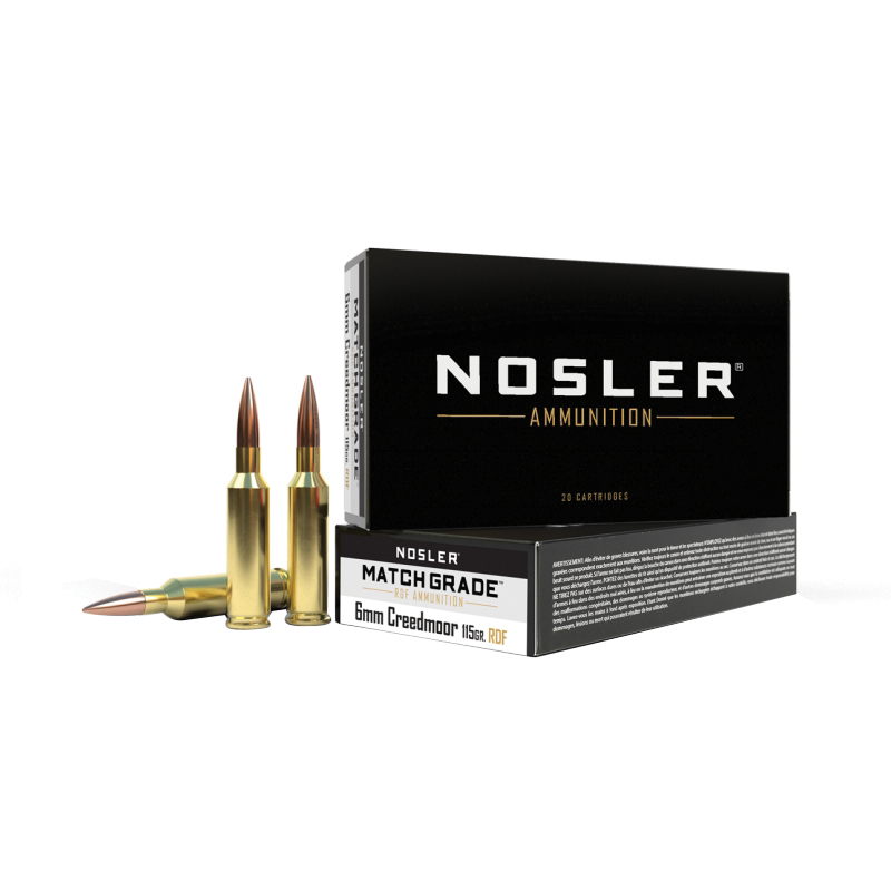 Nosler Match Grade RDF 6mm Creedmoor 115 gr BTHP OTM 20rds - Nosler