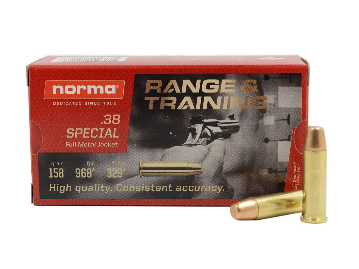 Norma Target 158 gr FMJ .38 Special Ammunition 50 Rounds - 620540050 - Norma