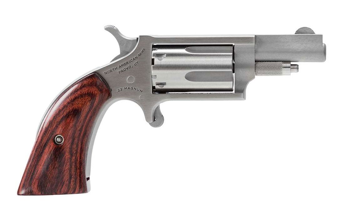 North American Arms 1.125" Boot Grip .22 LR Revolver, Stainless - 22LRGBG - North American Arms