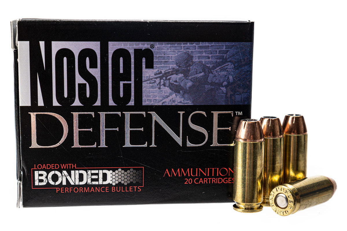 Nosler Defensive Handgun 200 gr JHP 10mm Ammunition, 20 Rounds - 39156 - Nosler