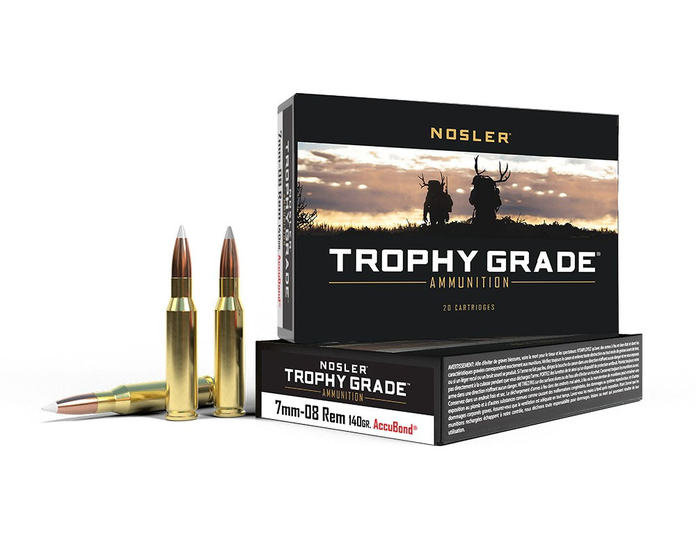 Nosler Trophy Grade 7mm Rem Mag Ammo 140 Grain AccuBond, 20 Rds - 60042 - Nosler