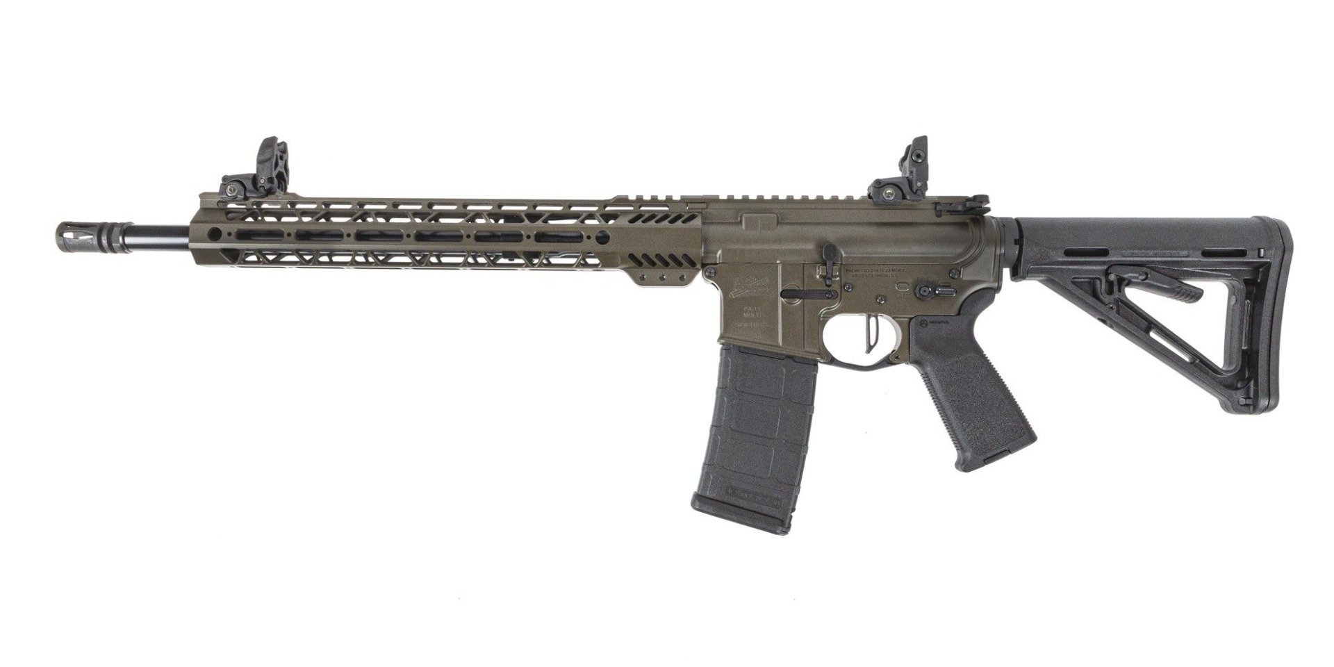 PSA Custom 300 Blackout 16" Nitride Pistol-Length 13.5" Cross-Cut MLOK Moe Rifle - ODG - Psa Custom