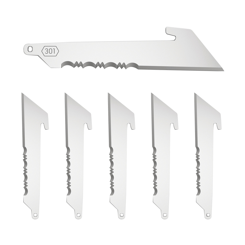 Outdoor Edge Knives 6-Pack 50% Serrated Utility Replacement Blade - Outdoor Edge Knives