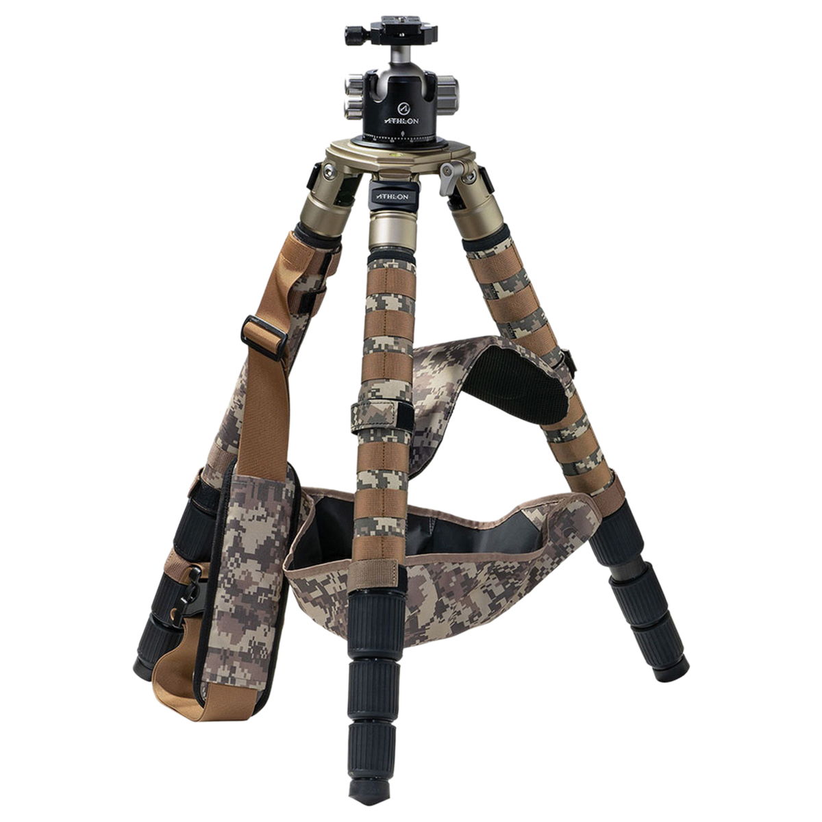 Athlon Midas CF29 Tripod 9" - 65", Camouflage - Athlon