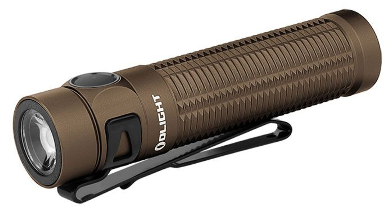 OLight Baton 3 Pro Rechargeable Flashlight, Desert Tan, Cool White - Olight
