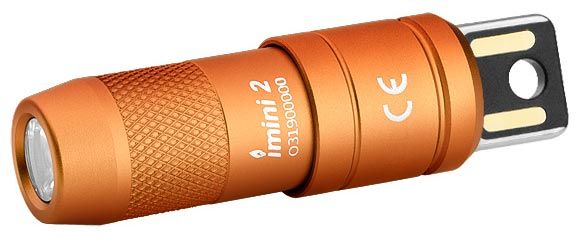 Olight iMini 2 Rechargeable Keychain LED Flashlight, Orange - Olight