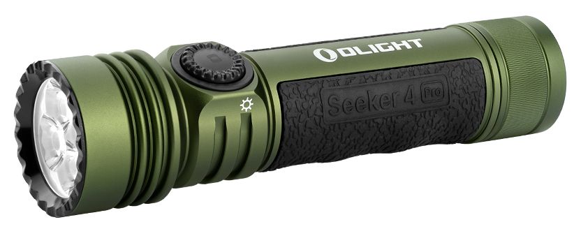 Olight Seeker 4 Pro Rechargeable Cool White LED Flashlight, OD Green