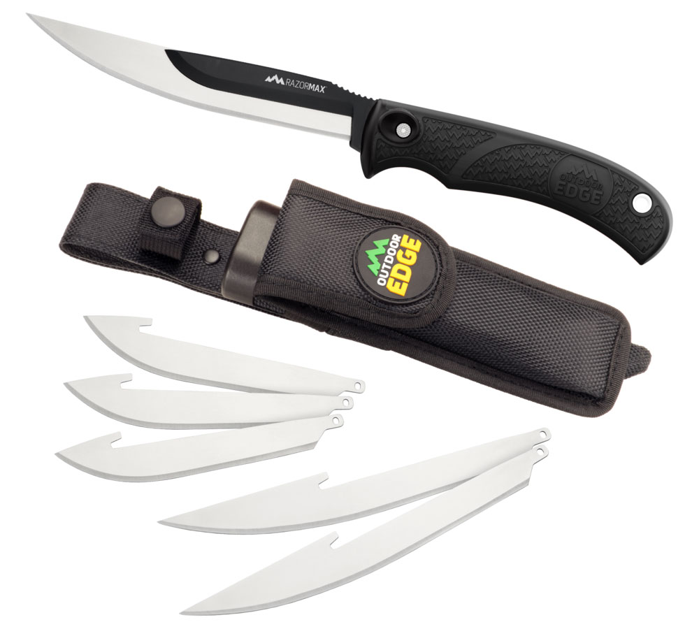 Outdoor Edge RazorMax Interchangeable Fixed Blade Knife, Black - RMK-10C - Outdoor Edge Knives