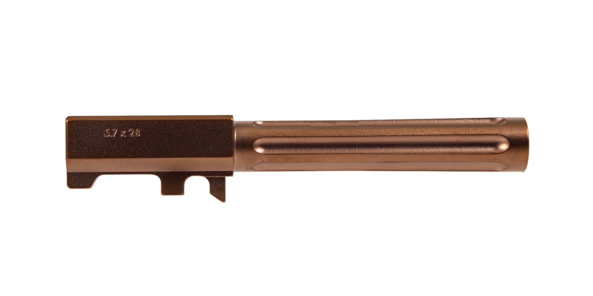 PSA 5.7 Rock Non-Threaded Fluted Barrel, Copper - Palmetto State Armory