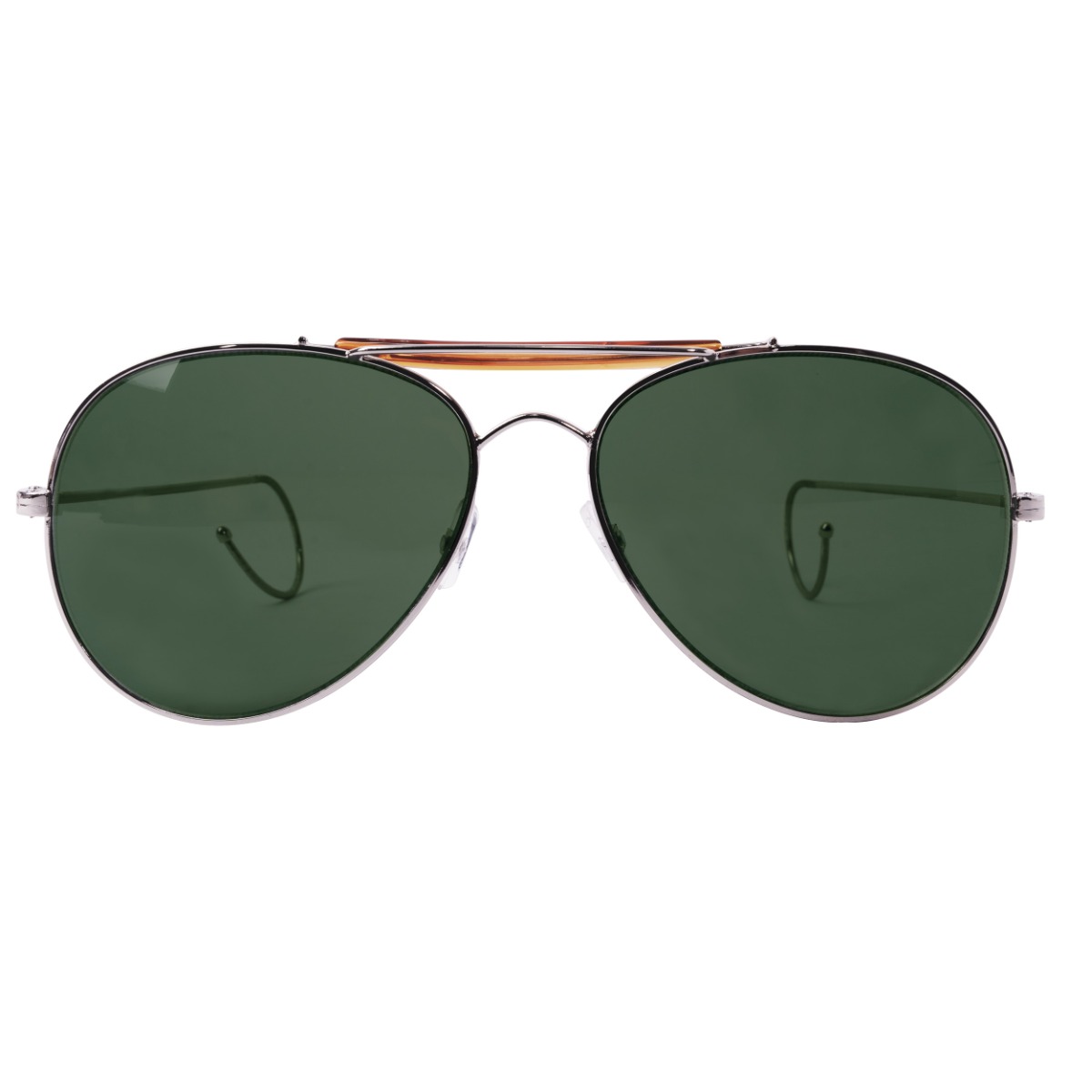 Rothco Aviator Air Force Style Sunglasses - Green, Packaging Military Printed Case Box - Rothco